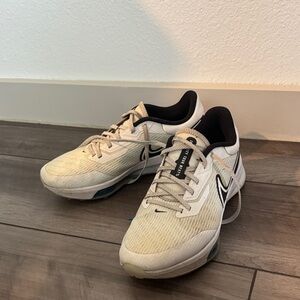 Nike React Mens Golf Shoe White and Blue Sneakers